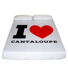 I Love Cantaloupe  Fitted Sheet (california King Size) by ilovewhateva