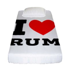 I Love Rum Fitted Sheet (single Size) by ilovewhateva