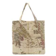 Map Of Greece Archipelago Grocery Tote Bag by B30l