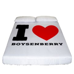 I Love Boysenberry  Fitted Sheet (queen Size) by ilovewhateva