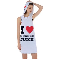 I Love Orange Juice Racer Back Hoodie Dress by ilovewhateva