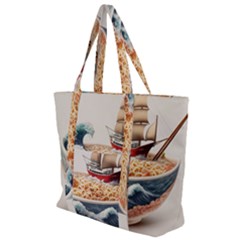 Noodles Pirate Chinese Food Food Zip Up Canvas Bag by Ndabl3x