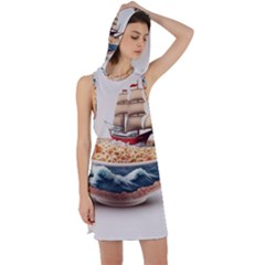 Noodles Pirate Chinese Food Food Racer Back Hoodie Dress by Ndabl3x