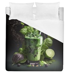 Drink Spinach Smooth Apple Ginger Duvet Cover (queen Size) by Ndabl3x