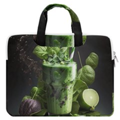 Drink Spinach Smooth Apple Ginger Macbook Pro 16  Double Pocket Laptop Bag  by Ndabl3x