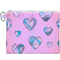 Hearts Pattern Love Canvas Cosmetic Bag (xxxl) by Ndabl3x