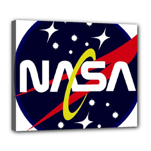 Nasa Insignia Deluxe Canvas 24  X 20  (stretched) by Wav3s