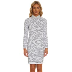 Joy Division Unknown Pleasures Long Sleeve Shirt Collar Bodycon Dress by Wav3s