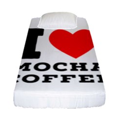 I Love Mocha Coffee Fitted Sheet (single Size) by ilovewhateva