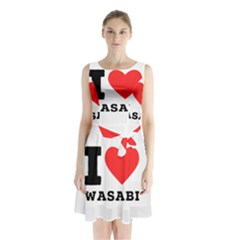 I Love Wasabi Sleeveless Waist Tie Chiffon Dress by ilovewhateva
