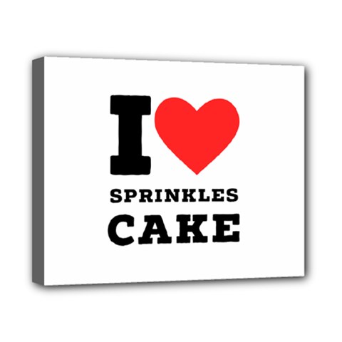 I Love Sprinkles Cake Canvas 10  X 8  (stretched) by ilovewhateva
