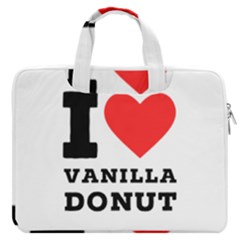 I Love Vanilla Donut Macbook Pro 16  Double Pocket Laptop Bag  by ilovewhateva