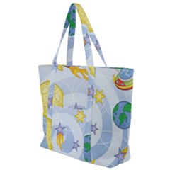 Science Fiction Outer Space Zip Up Canvas Bag by Ndabl3x