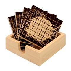 Geometry Mathematics Cube Bamboo Coaster Set by Ndabl3x