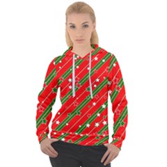 Christmas Paper Star Texture Women s Overhead Hoodie by Ndabl3x