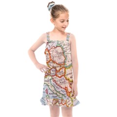 Map Europe Globe Countries States Kids  Overall Dress by Ndabl3x