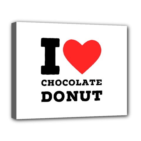 I Love Chocolate Donut Deluxe Canvas 20  X 16  (stretched) by ilovewhateva
