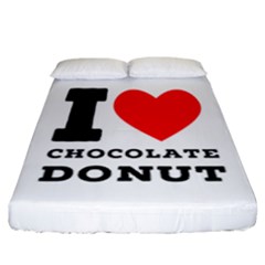 I Love Chocolate Donut Fitted Sheet (california King Size) by ilovewhateva