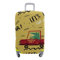 Childish-seamless-pattern-with-dino-driver Luggage Cover (small) by Vaneshart