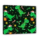 Christmas-funny-pattern Dinosaurs Deluxe Canvas 24  x 20  (Stretched) View1
