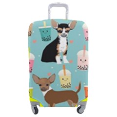 Chihuahua Bubble Kawaii Boba Tea Cute Dog Luggage Cover (medium) by Wav3s