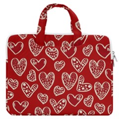 Vector Seamless Pattern Of Hearts With Valentine s Day Macbook Pro 16  Double Pocket Laptop Bag  by Wav3s