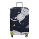 Space Cat Illustration Pattern Astronaut Luggage Cover (Small) View1