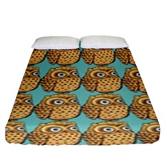 Owl Bird Pattern Fitted Sheet (king Size) by Vaneshop