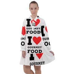 I Love Gourmet Food All Frills Chiffon Dress by ilovewhateva