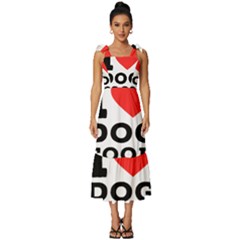 I Love Dog Food Tie-strap Tiered Midi Chiffon Dress by ilovewhateva
