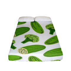 Vegetable Pattern With Composition Broccoli Fitted Sheet (full/ Double Size) by Grandong