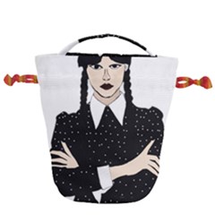 Wednesday Addams Drawstring Bucket Bag by Fundigitalart234