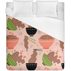 Japanese Street Food Soba Noodle In Bowl Duvet Cover (california King Size) by Cowasu