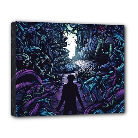 Horror Psychedelic Art Deluxe Canvas 20  X 16  (stretched) by Cowasu