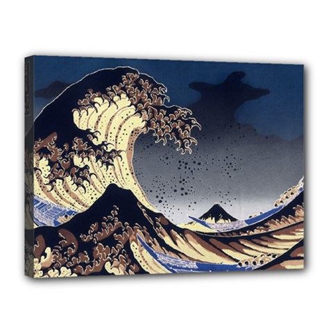 The Great Wave Off Kanagawa Japan Japanese Waves Canvas 16  X 12  (stretched) by Cowasu