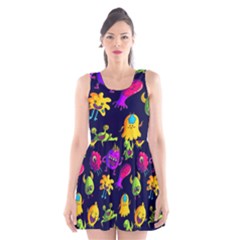 Space Patterns Scoop Neck Skater Dress by Amaryn4rt