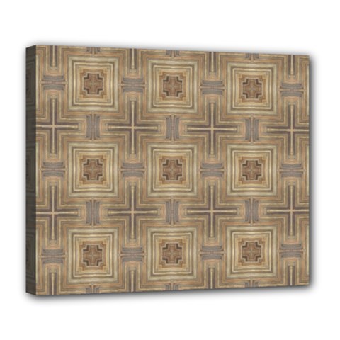 Abstract Wood Design Floor Texture Deluxe Canvas 24  X 20  (stretched) by Celenk