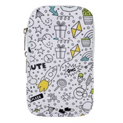 Set-cute-colorful-doodle-hand-drawing Waist Pouch (small) by uniart180623