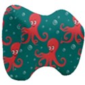 Cute-smiling-red-octopus-swimming-underwater Head Support Cushion View3