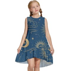 Seamless-galaxy-pattern Kids  Frill Swing Dress by uniart180623