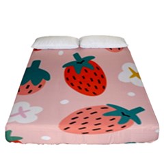 Strawberry-seamless-pattern Fitted Sheet (california King Size) by uniart180623