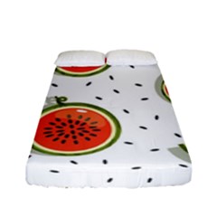 Seamless-background-pattern-with-watermelon-slices Fitted Sheet (full/ Double Size) by uniart180623