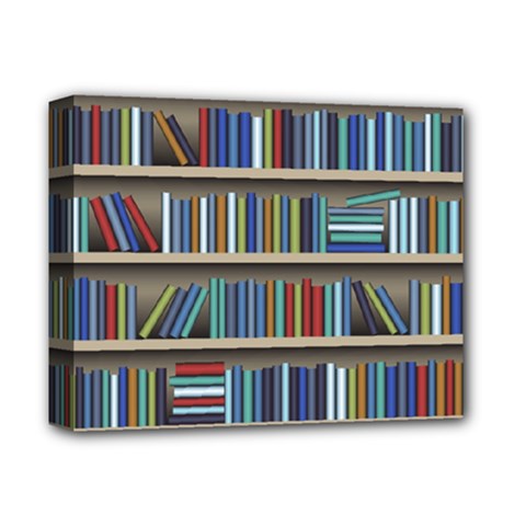 Bookshelf Deluxe Canvas 14  X 11  (stretched) by uniart180623