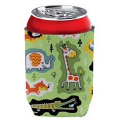 Seamless-pattern-with-wildlife-animals-cartoon Can Holder by uniart180623