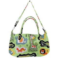 Seamless-pattern-with-wildlife-animals-cartoon Removable Strap Handbag by uniart180623