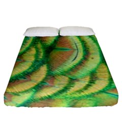 Beautiful-peacock Fitted Sheet (queen Size) by uniart180623