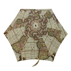 Vintage World Map Old  Globe Antique America Mini Folding Umbrellas by uniart180623