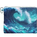 Tsunami Tidal Wave Ocean Waves Sea Nature Water Canvas Cosmetic Bag (XXXL) View1