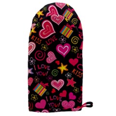 Multicolored Love Hearts Kiss Romantic Pattern Microwave Oven Glove by uniart180623