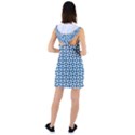 Mazipoodles Dusty Duck Egg Blue White Donuts Polka Dot Racer Back Hoodie Dress View2
